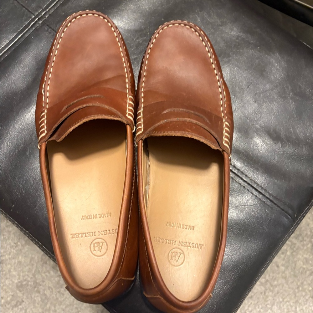 Austen Heller Brown Leather Loafers